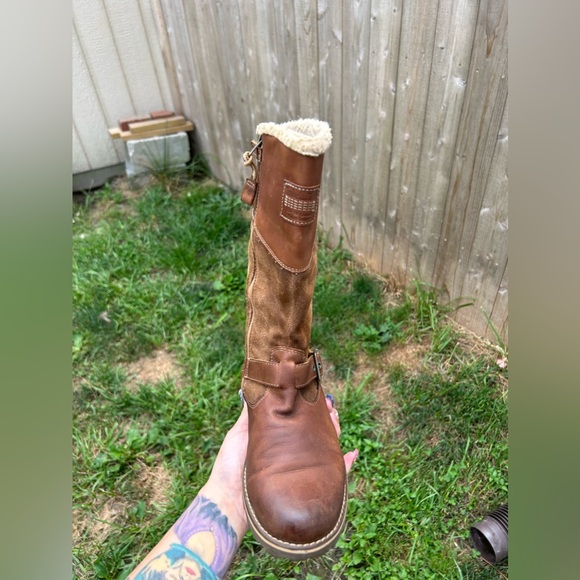 TIMBERLAND WOMENS BETHEL BROWN LEATHER SIDE ZIP EARTH KEEPER BOOTS SZ 6.5 - Picture 5 of 16